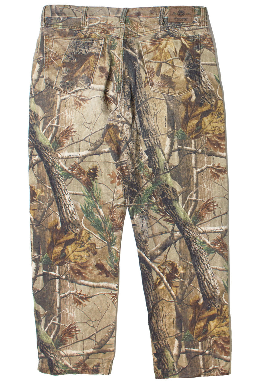 Wrangler Double Knee Woodland Camouflage Denim Jeans