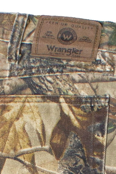 Wrangler Double Knee Woodland Camouflage Denim Jeans