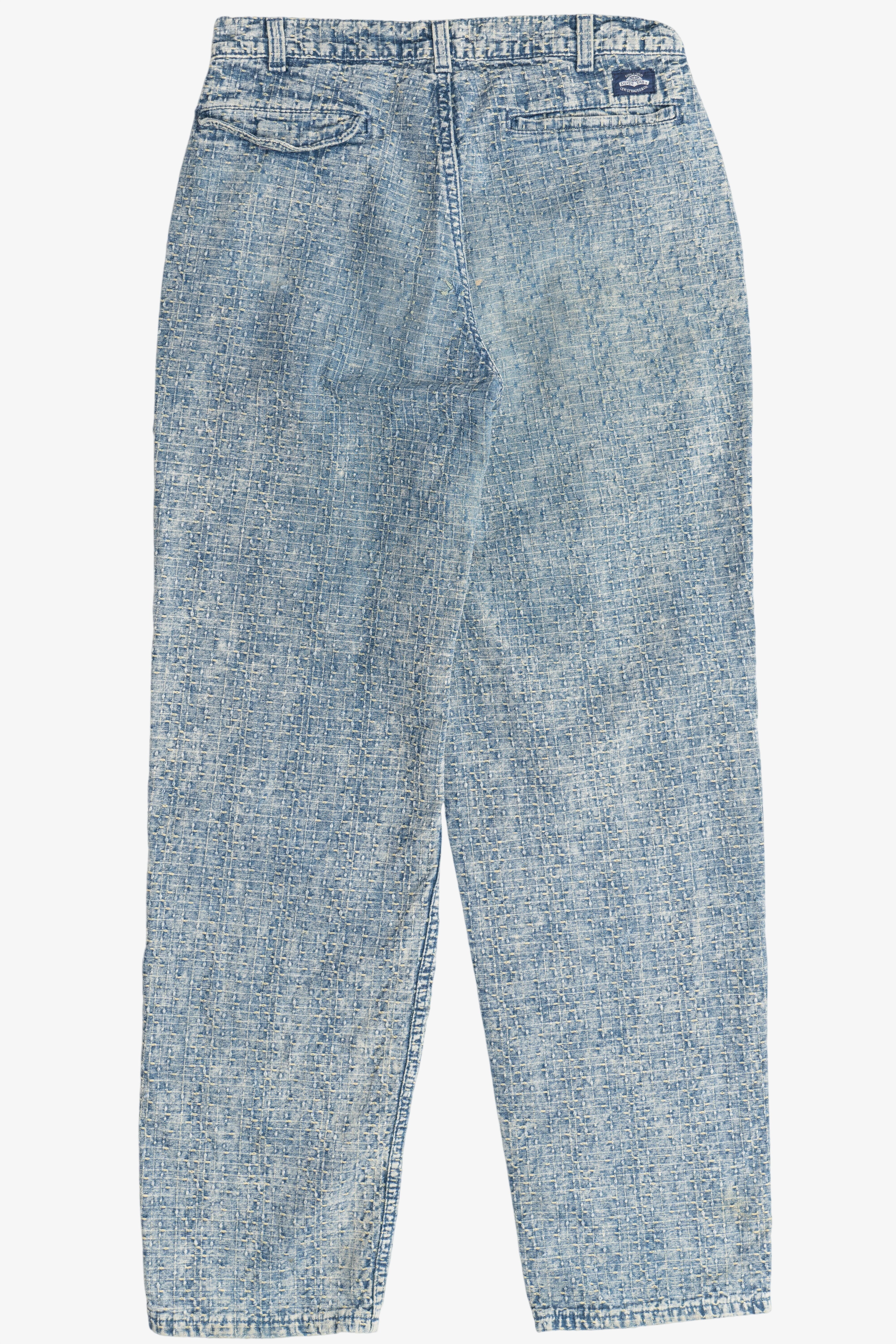 Vintage Levi's Silver Tab High Waist Textured Denim Jeans (1980s)