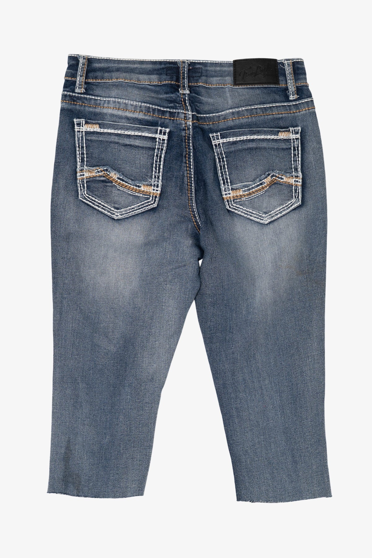 Vintage Kids True Luck Denim Cutoff Capri Jeans (2000s)