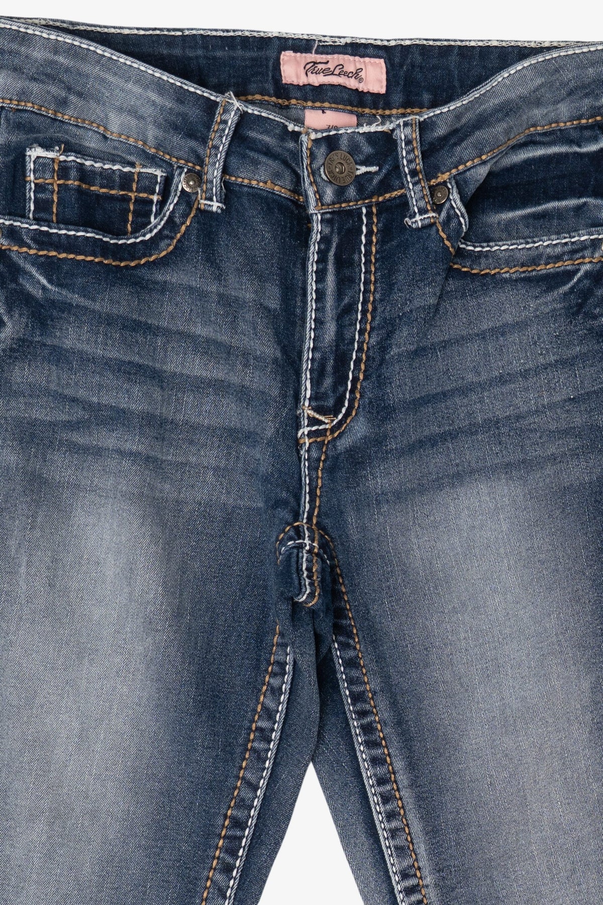 Vintage Kids True Luck Denim Cutoff Capri Jeans (2000s)