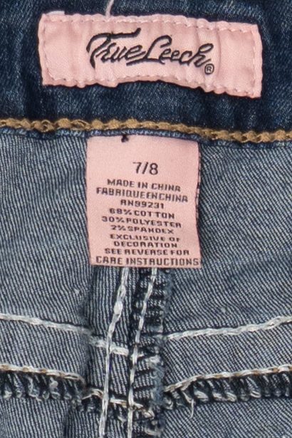 Vintage Kids True Luck Denim Cutoff Capri Jeans (2000s)