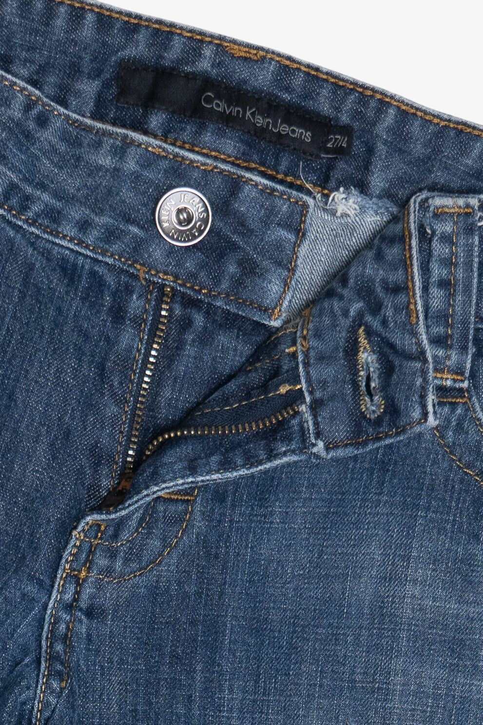 Vintage Y2K Calvin Klein Button Pocket Boot Cut Denim Jeans (2000s)