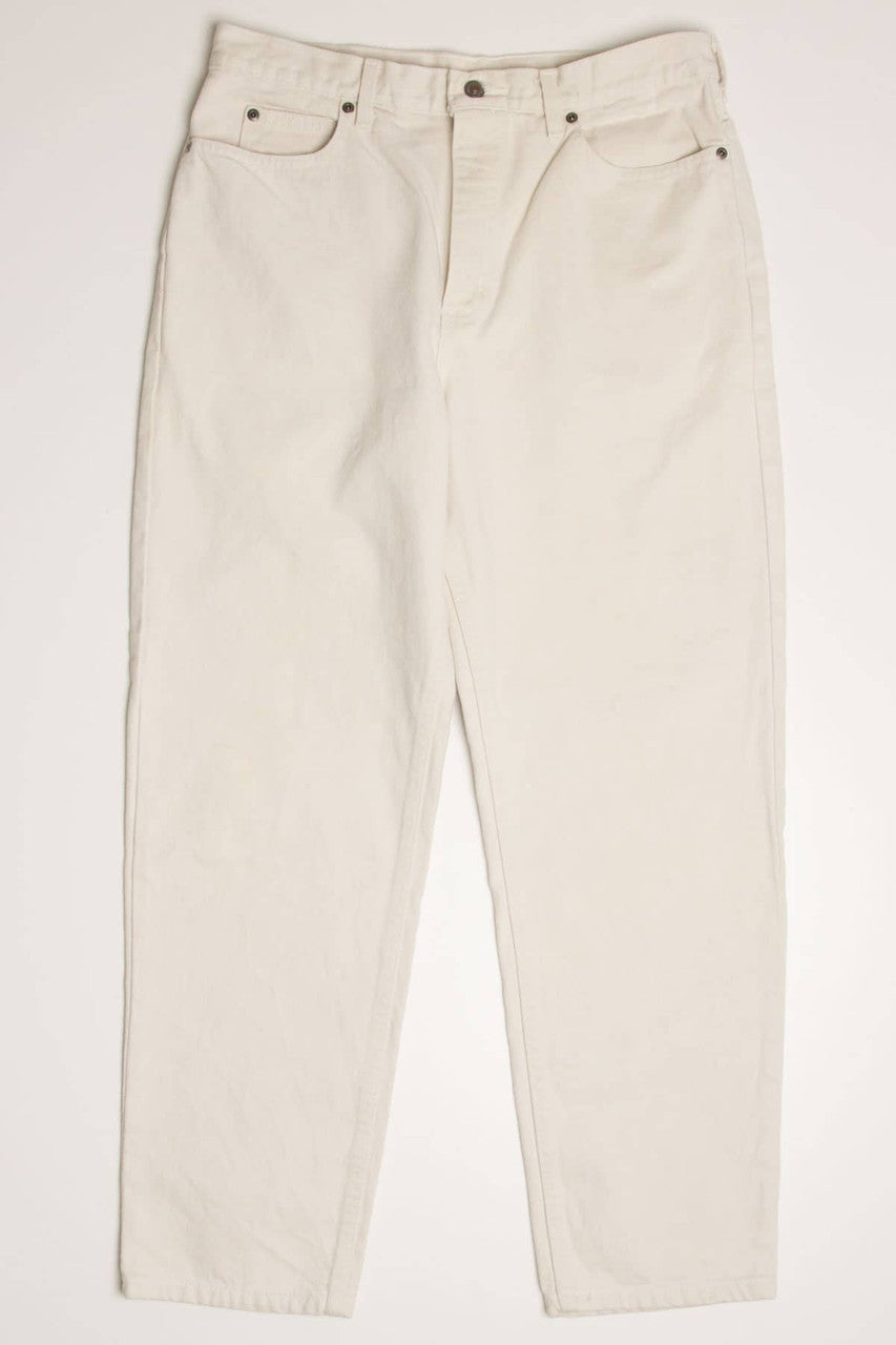 Cream Lands' End Denim Jeans (sz. 12 Petite)