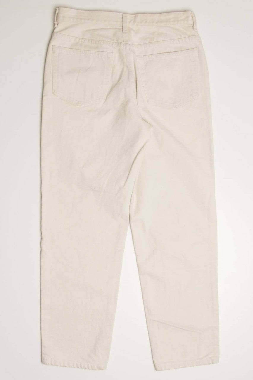 Cream Lands' End Denim Jeans (sz. 12 Petite)