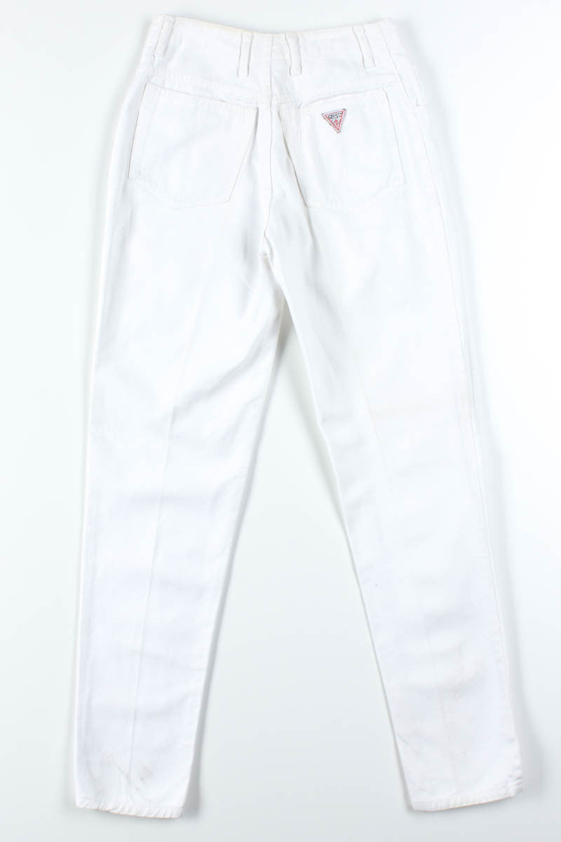 White Guess Button Fly Jeans (sz. 27)