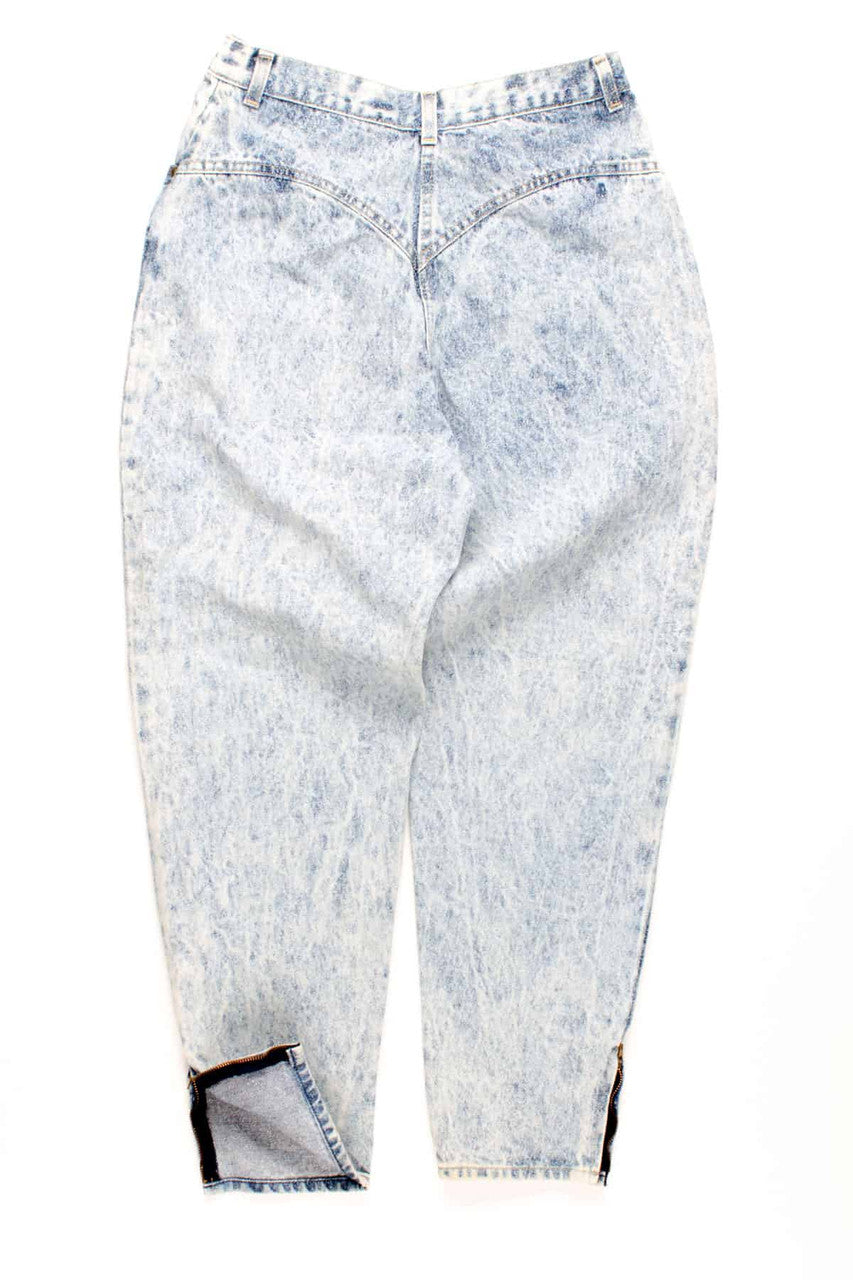 Zippered Ankle Classic Acid Wash High rise Skinny Jean (sz. Petite 12)