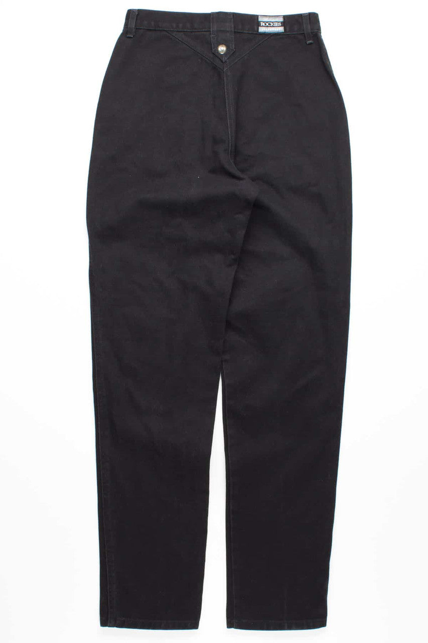 Embellished Black Rockies High Waisted Jeans (sz. W32 L36)