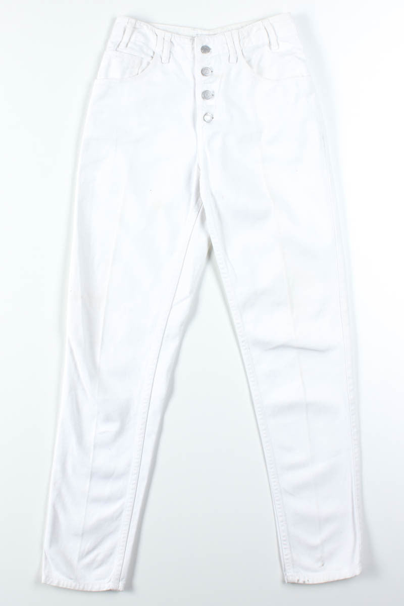 White Guess Button Fly Jeans (sz. 27)