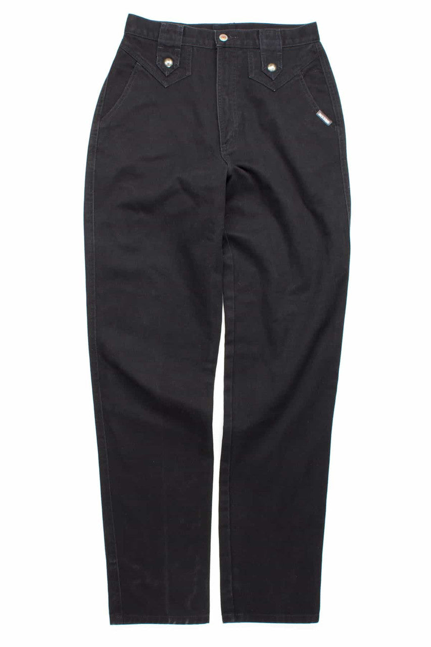 Embellished Black Rockies High Waisted Jeans (sz. W32 L36)
