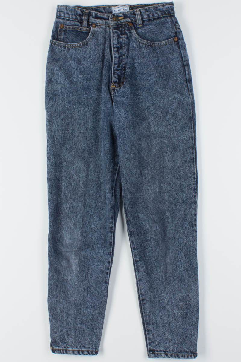80s High Waist Zip Ankle Jeans