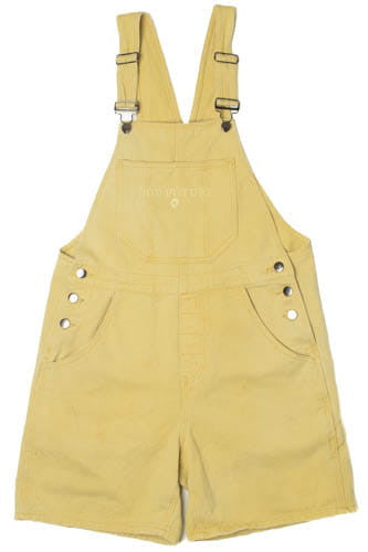 Odd Future OFWGKTA Yellow Denim Overall Shorts
