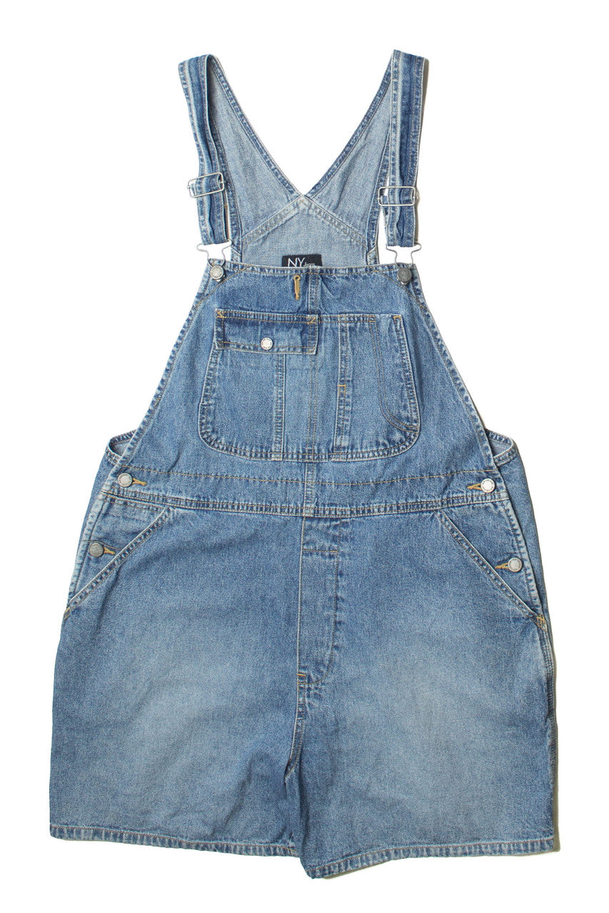 NY Jeans Denim Overall Shorts