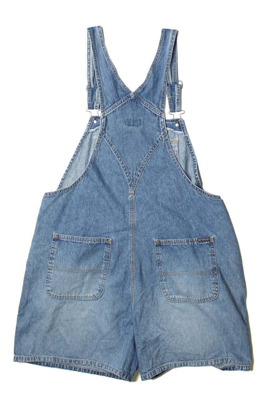 NY Jeans Denim Overall Shorts