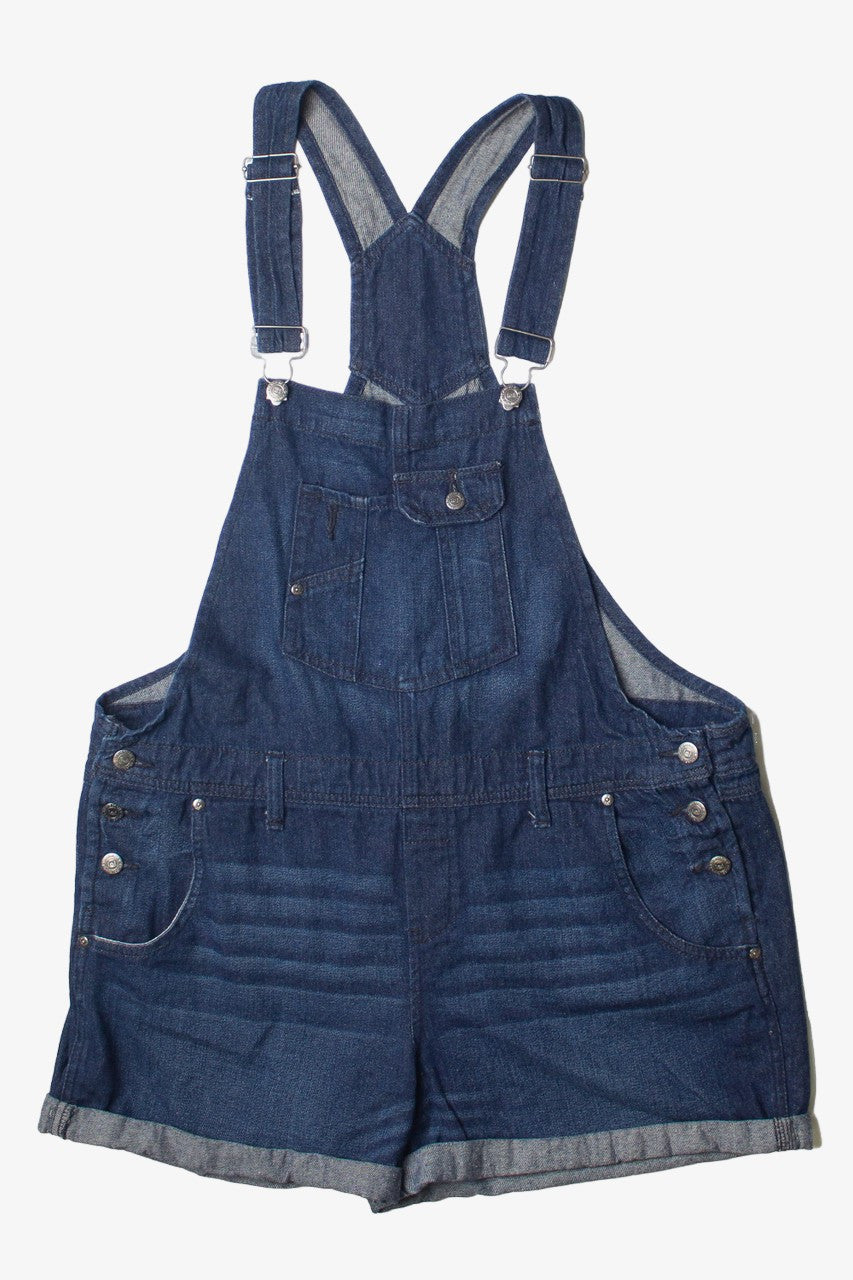 Dark Wash Lei Denim Overall Shorts