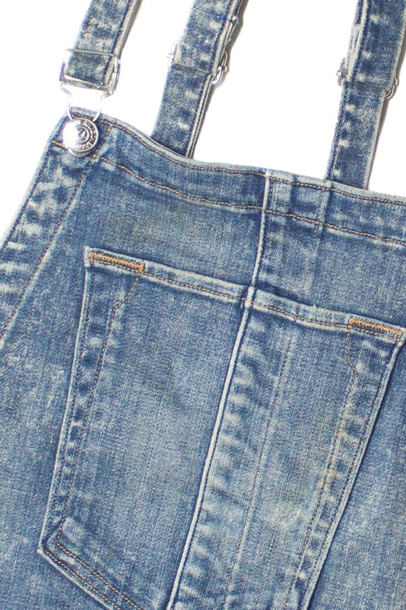 True Religion Distressed Sequin Overall Shorts