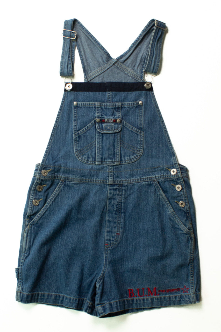 Vintage B.U.M. Equipment Denim Overall Shorts (1990s)