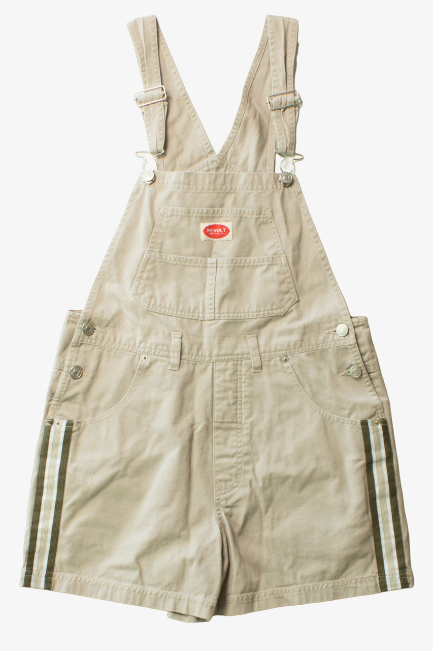 Vintage Revolt Khaki Overall Shorts (1990s)