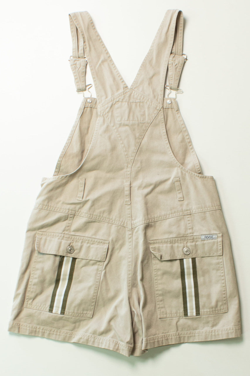 Vintage Revolt Khaki Overall Shorts (1990s)