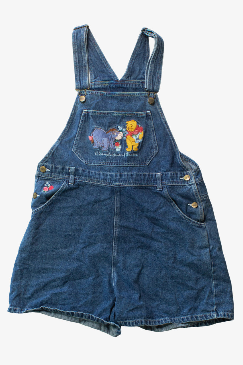 Vintage Pooh's Grand Little Garden Overall Shorts (1990s)