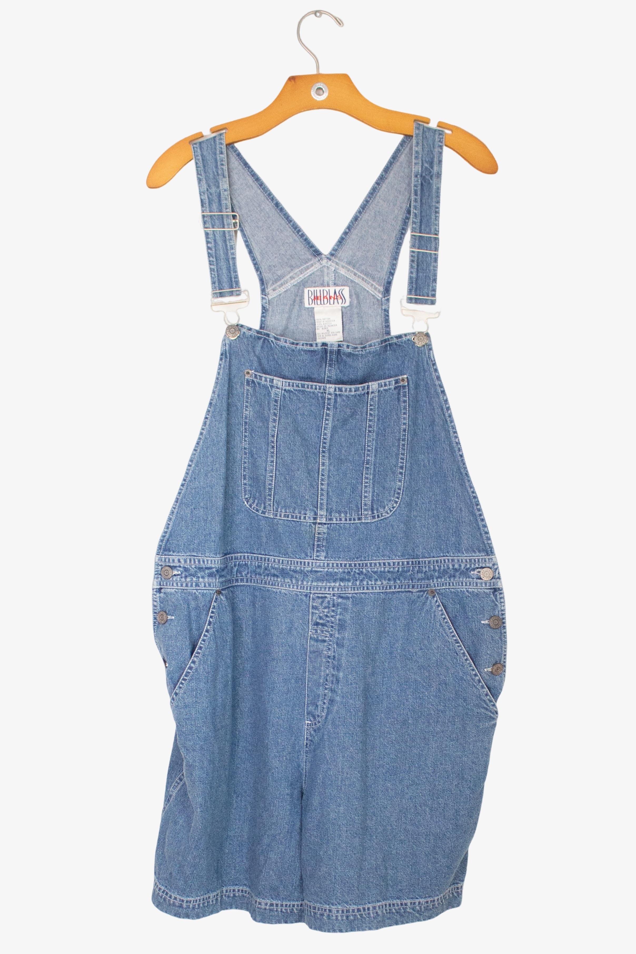 Vintage Bill Blass Denim Overall Shorts (1990s)