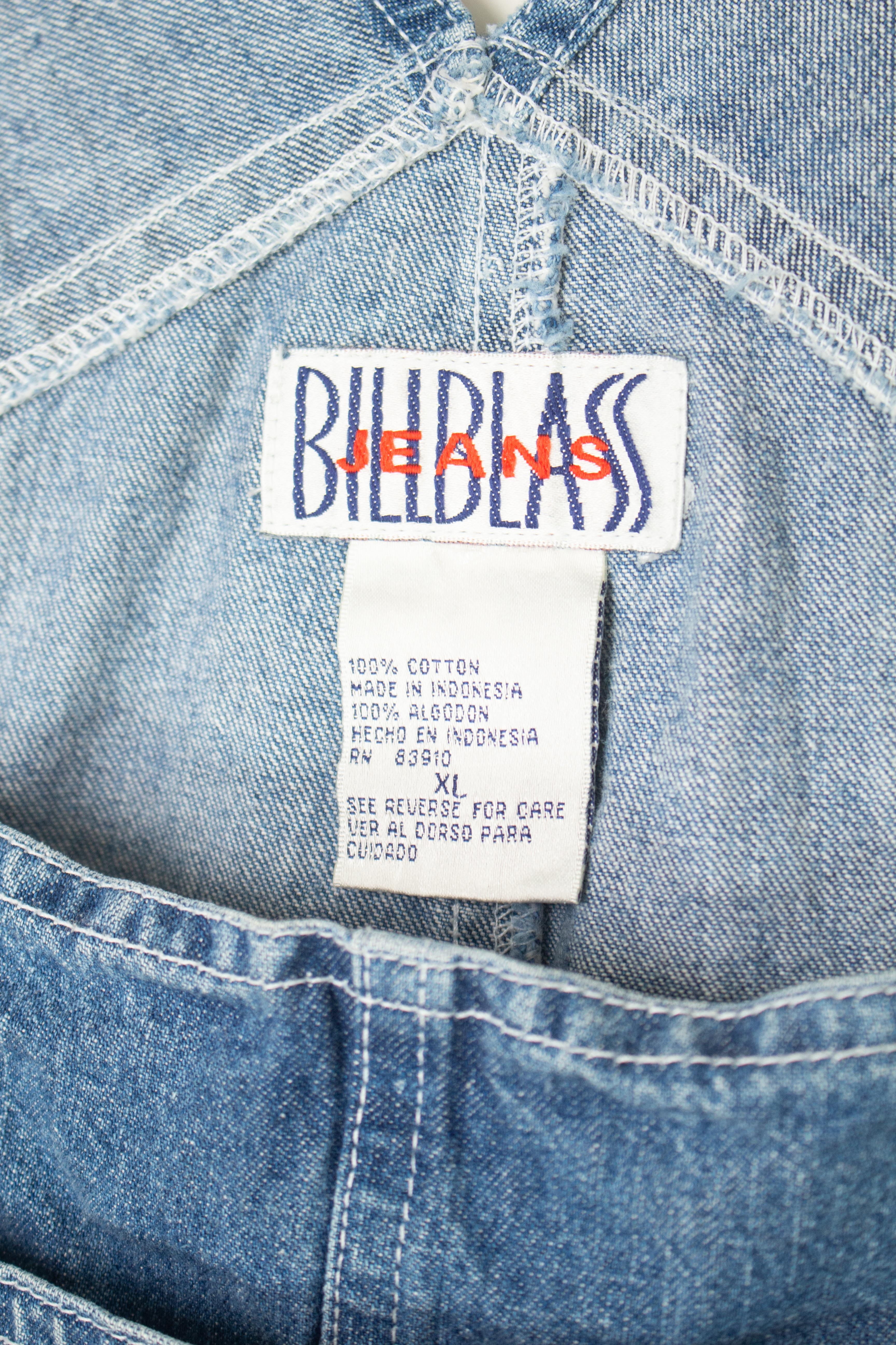 Vintage Bill Blass Denim Overall Shorts (1990s)