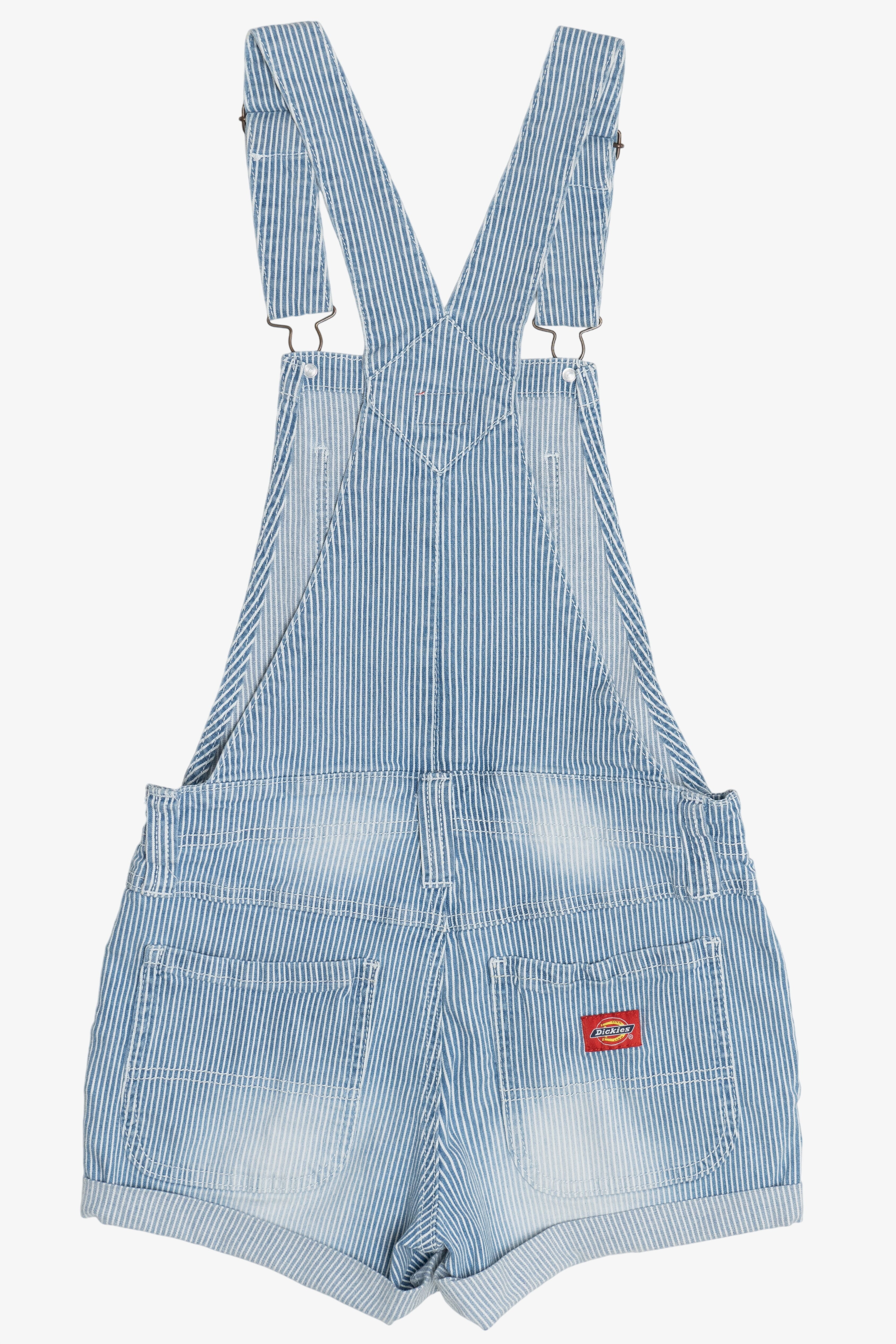 Vintage Dickies Hickory Stripe Denim Overall Shorts (2010s)