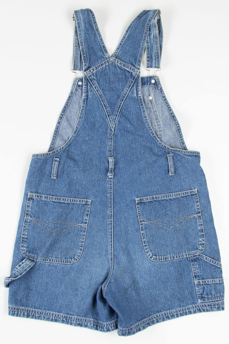 Studded Denim Overall Shorts (sz. M)