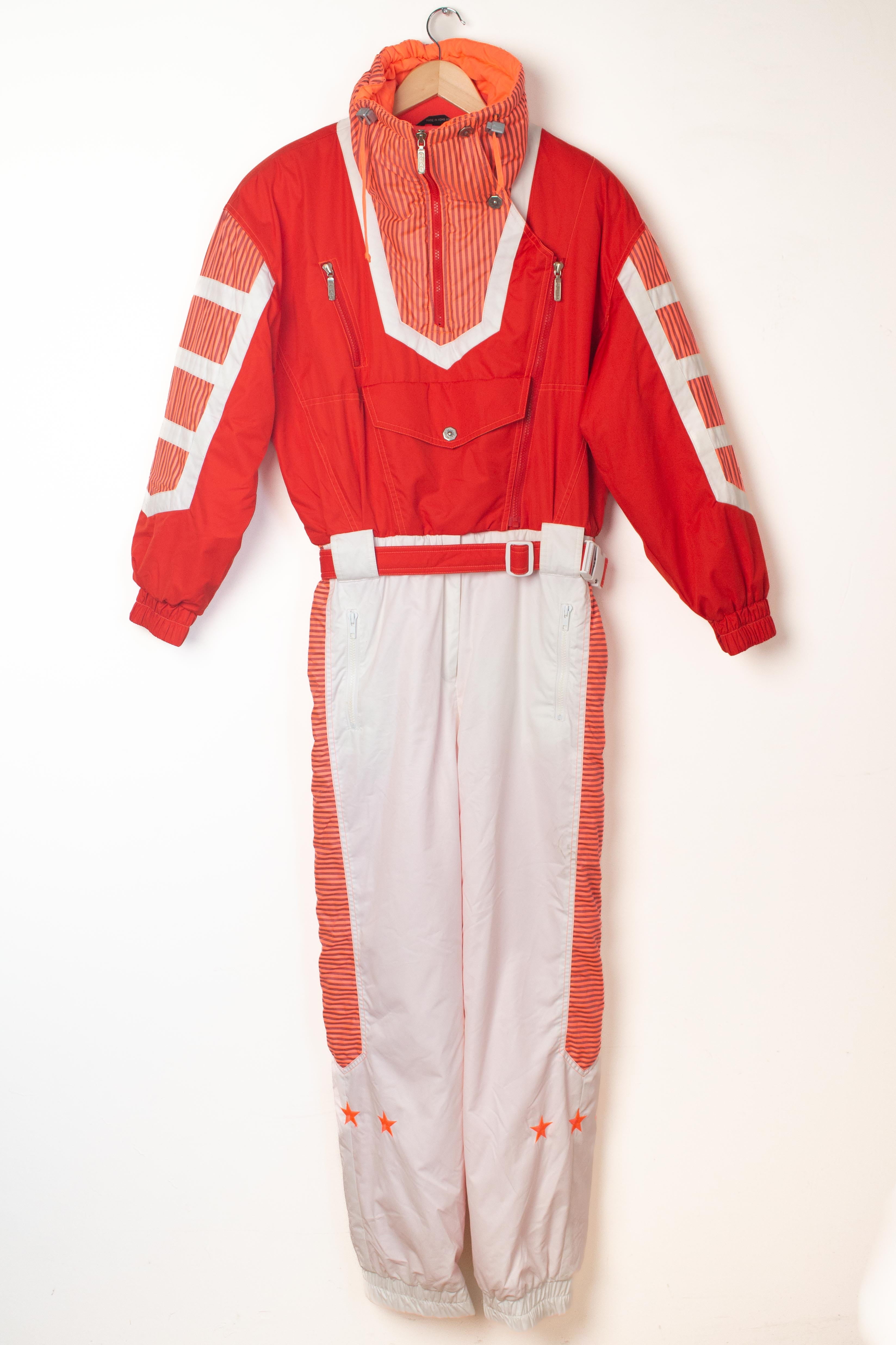 Vintage Head Starry Red & Orange Ski Suit (1990s)