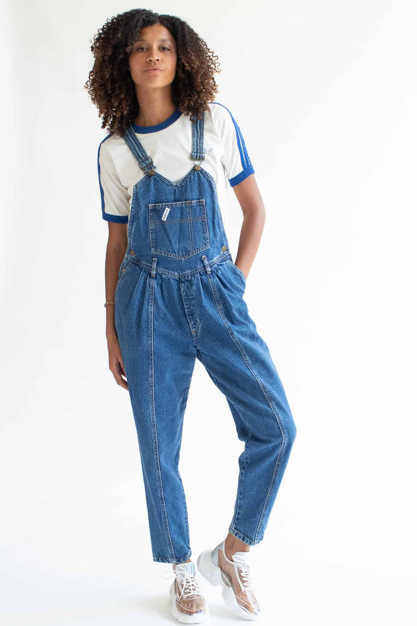Vintage Paperbag Waist Denim Overalls (sz. 11)