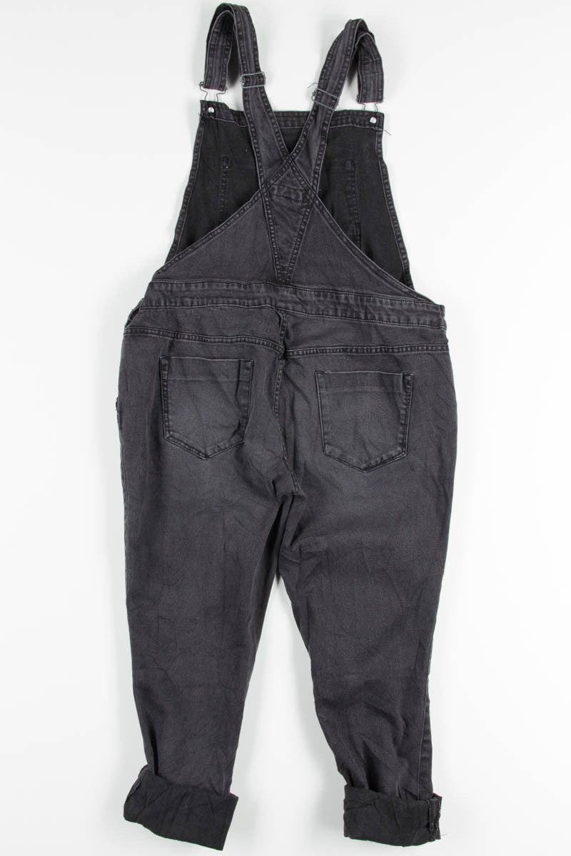 Black Skinny Overalls