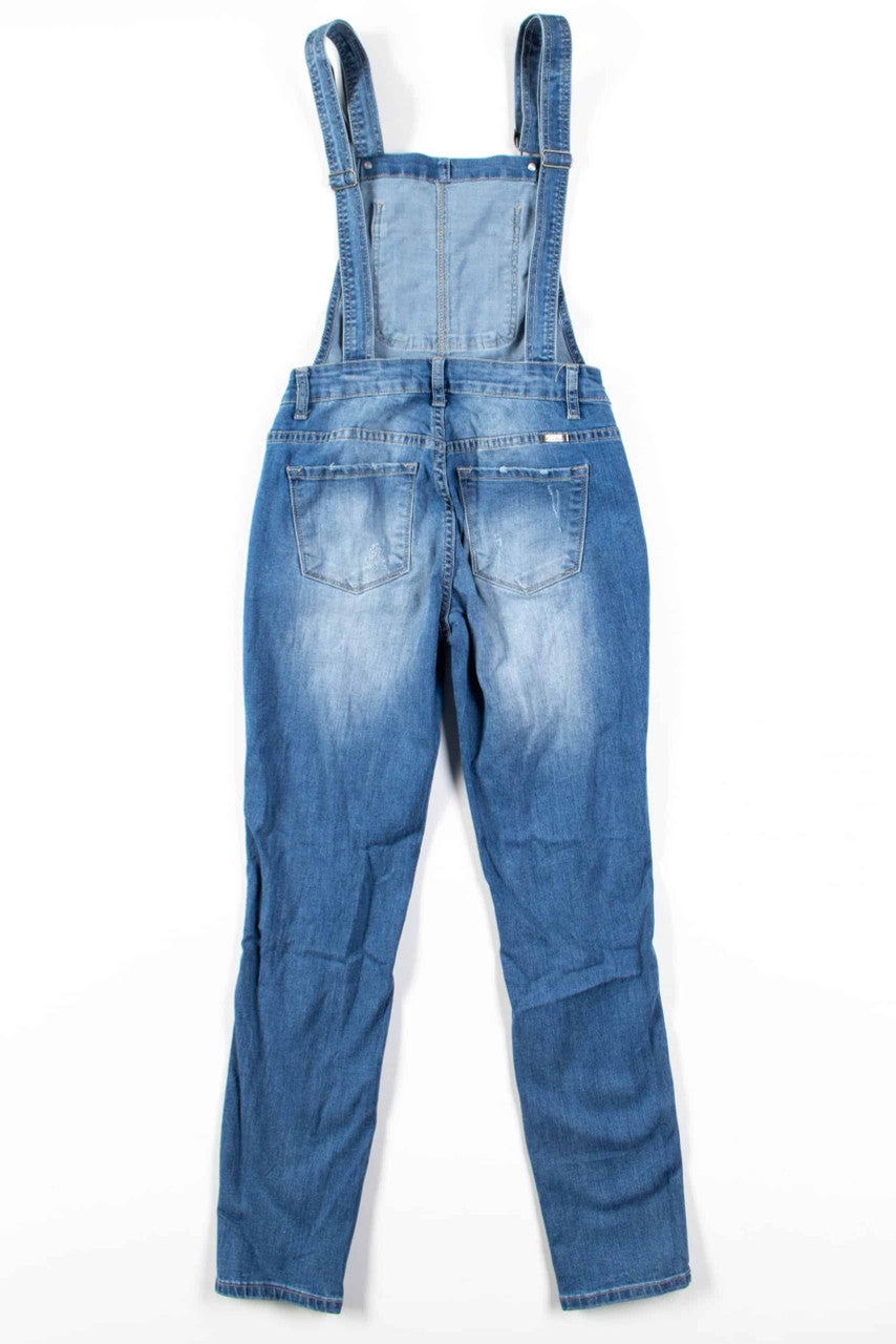 Distressed Faded Denim Overalls (sz. XS)