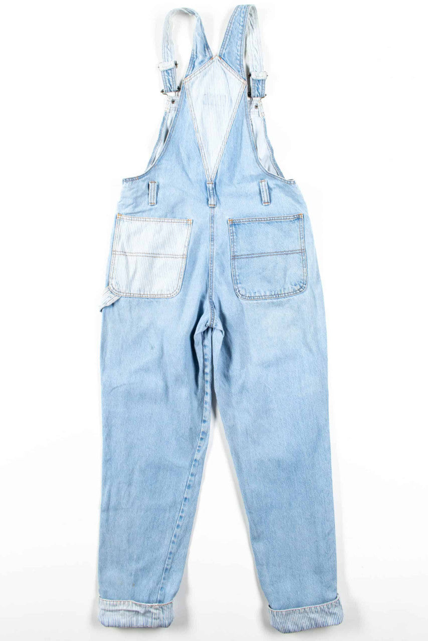 Pinstriped Denim Overalls (sz. Medium)