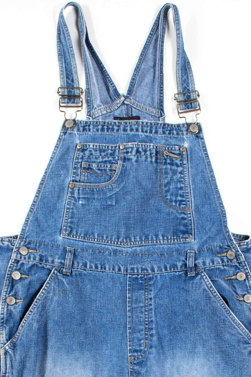 Faded Denim Overalls