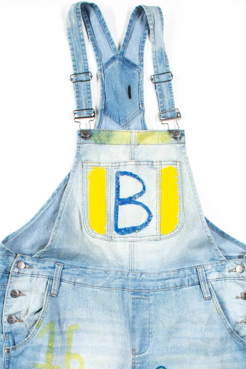 Painted High School Homecoming Overalls (sz. Junior's XL)