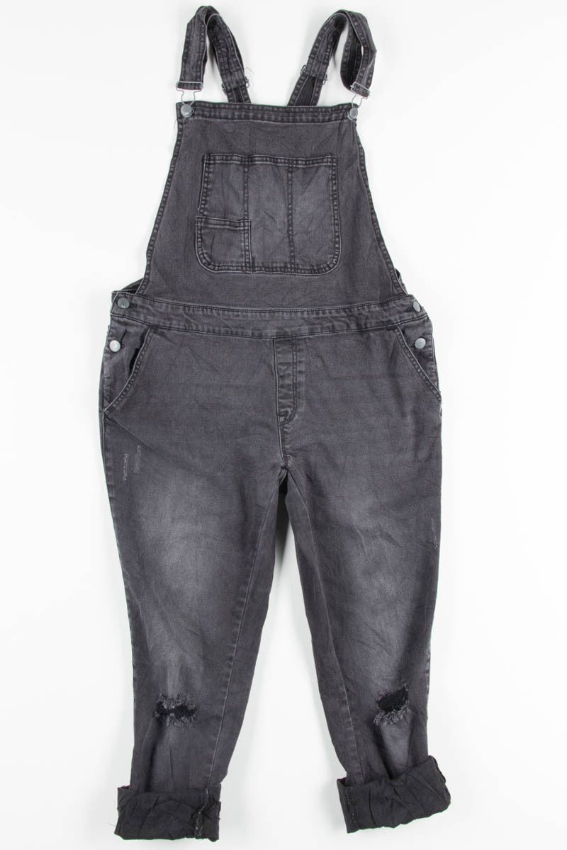 Black Skinny Overalls