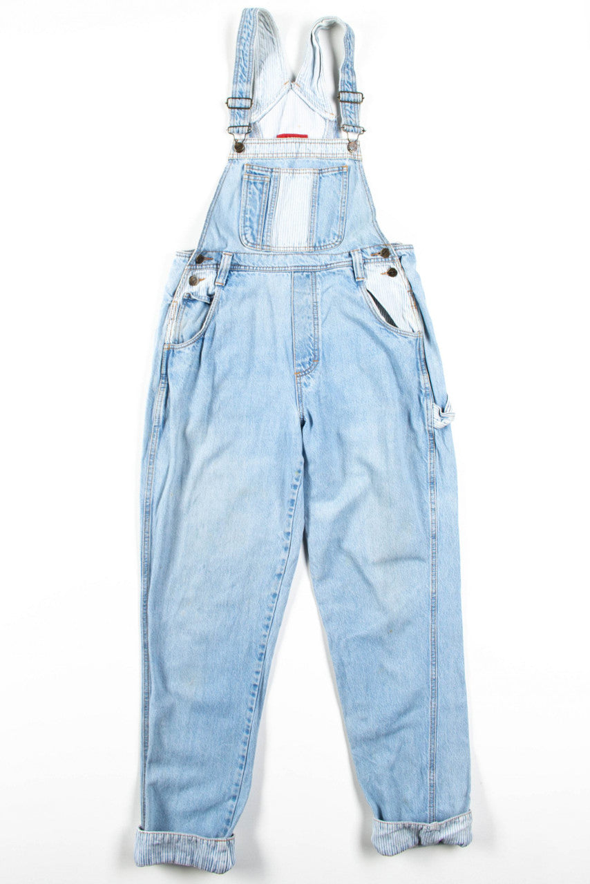 Pinstriped Denim Overalls (sz. Medium)