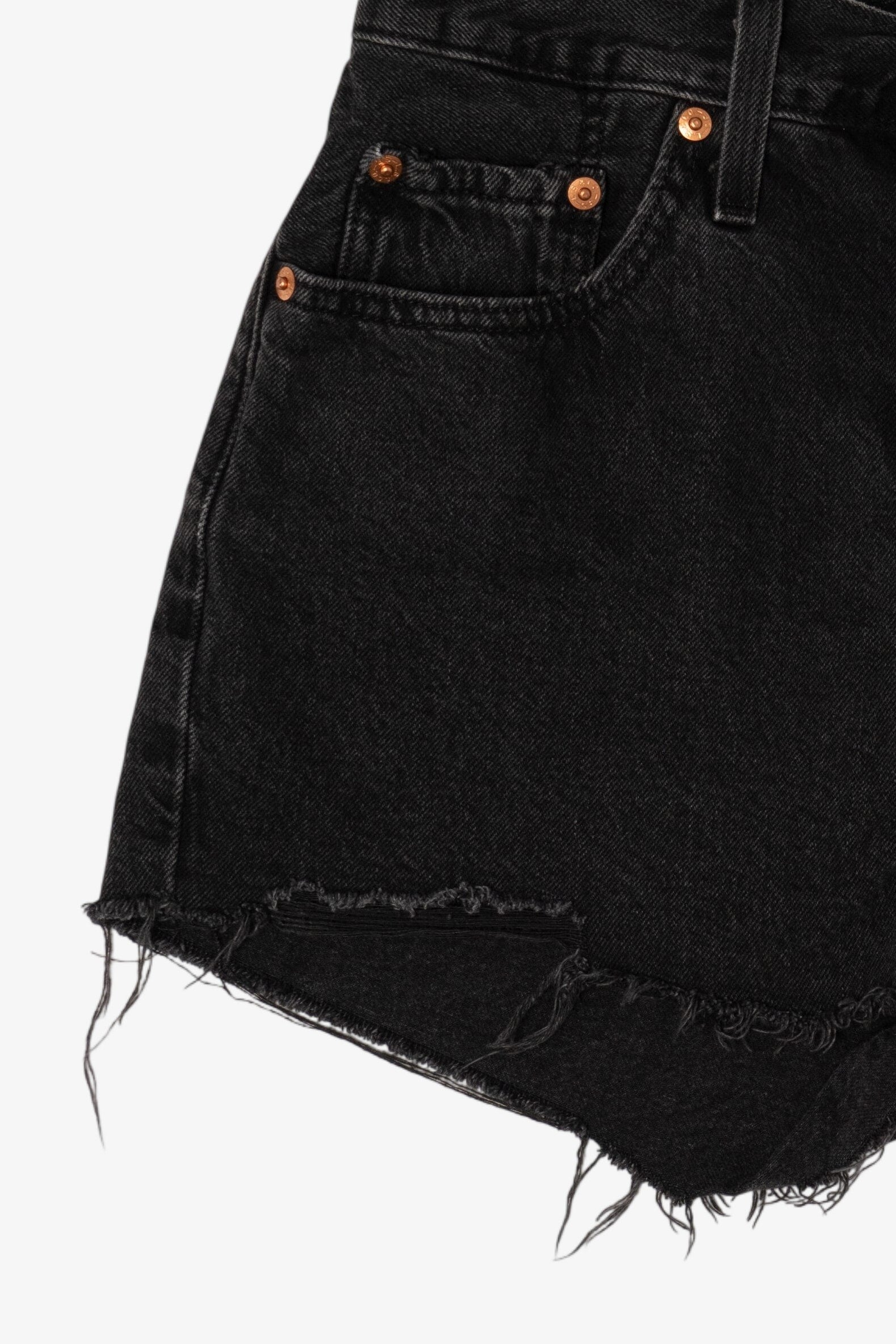 Black Levi's Cutoff Denim Shorts 501 (2020s)