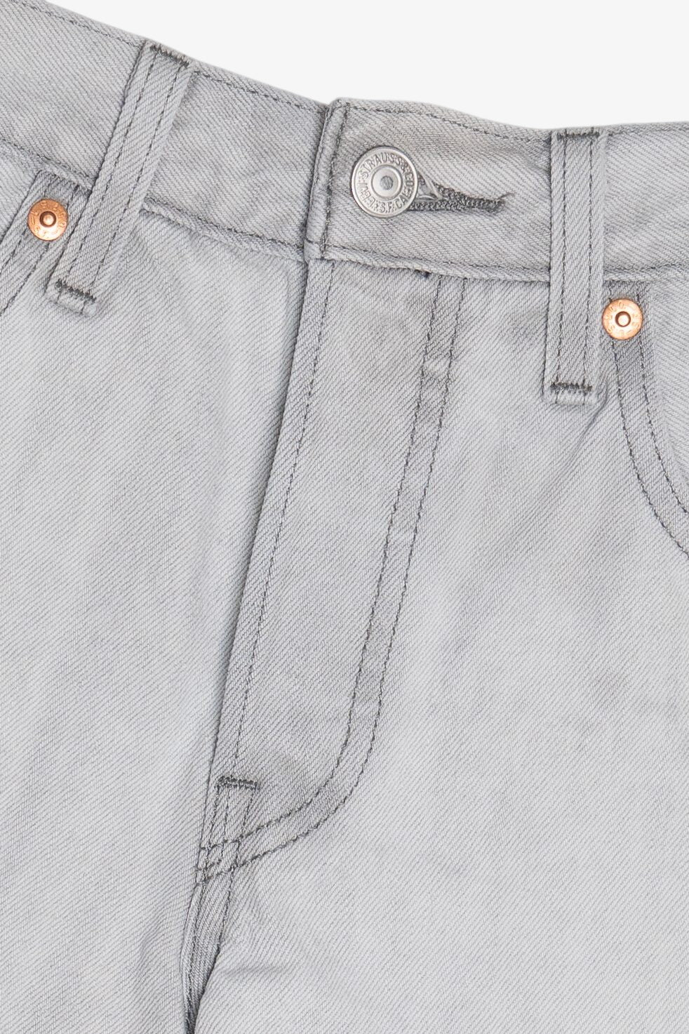 Levi's Premium 501 Button Fly Light Gray Denim Shorts (2020s)