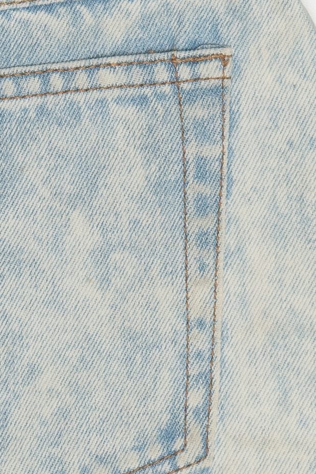 Vintage Jordache Acid Wash Embroidered Flair Denim Shorts (1990s)