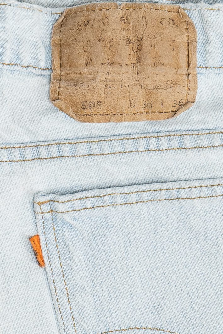 Vintage Levi's "Clearwater Beach Florida U.S.A." Embroidered Denim Cut Off Shorts (1990s)
