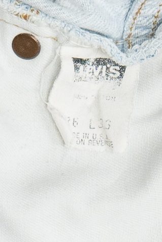 Vintage Levi's "Clearwater Beach Florida U.S.A." Embroidered Denim Cut Off Shorts (1990s)
