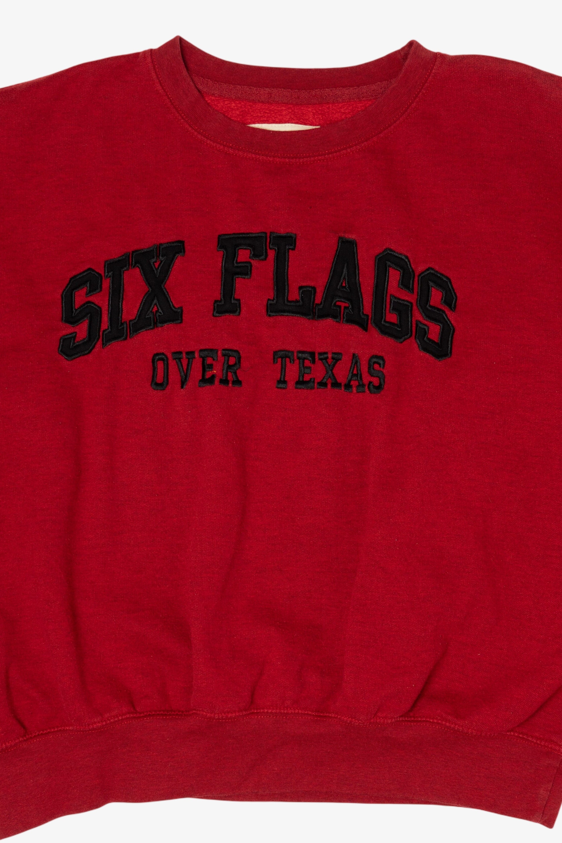 Red Six Flags Over Texas Sweatshirt (2020s)