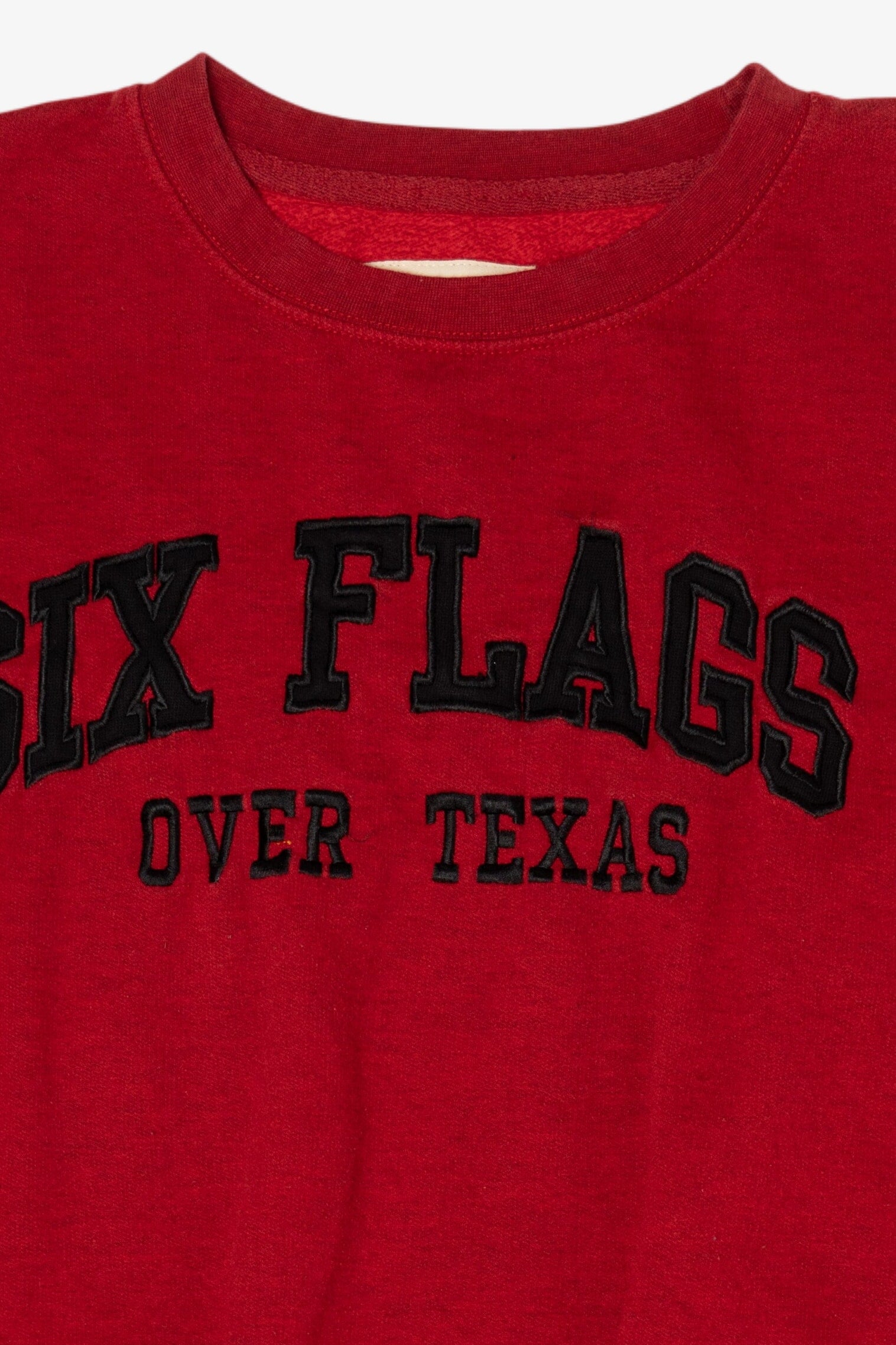 Red Six Flags Over Texas Sweatshirt (2020s)
