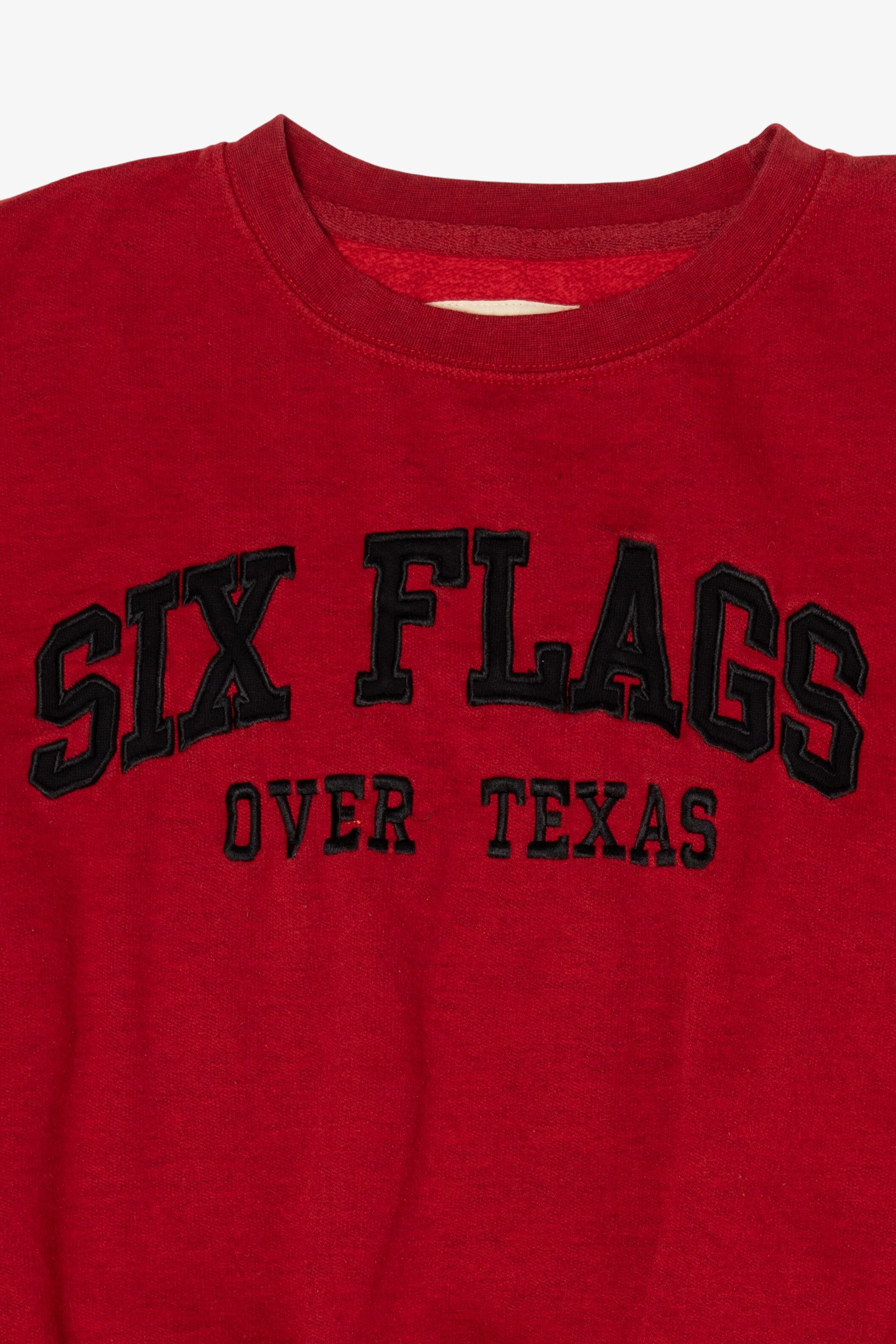 Red Six Flags Over Texas Sweatshirt (2020s)