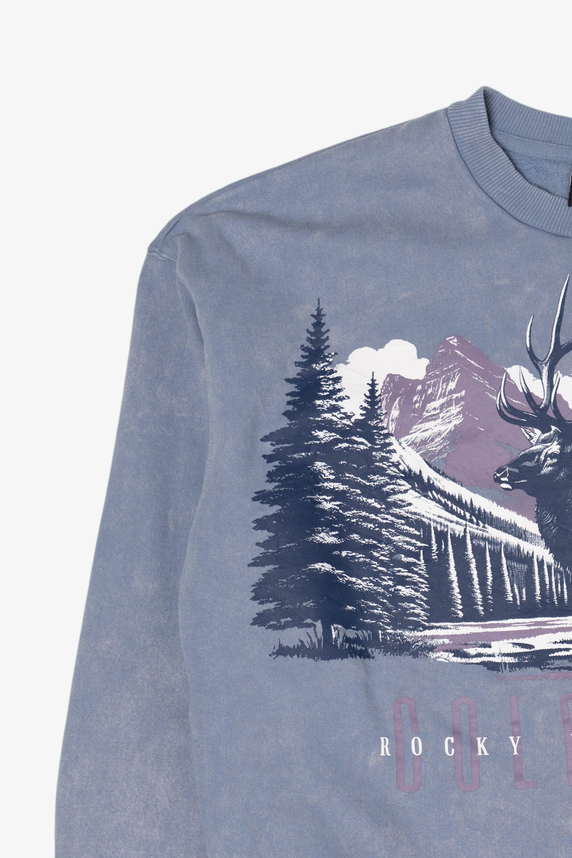 Blue Rocky Mountains Colorado Elk Wrap Around Sweatshirt