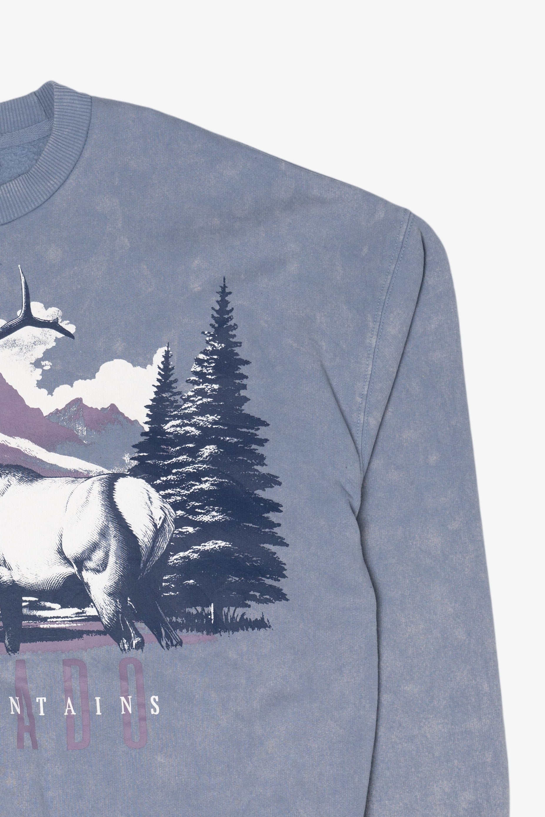 Blue Rocky Mountains Colorado Elk Wrap Around Sweatshirt