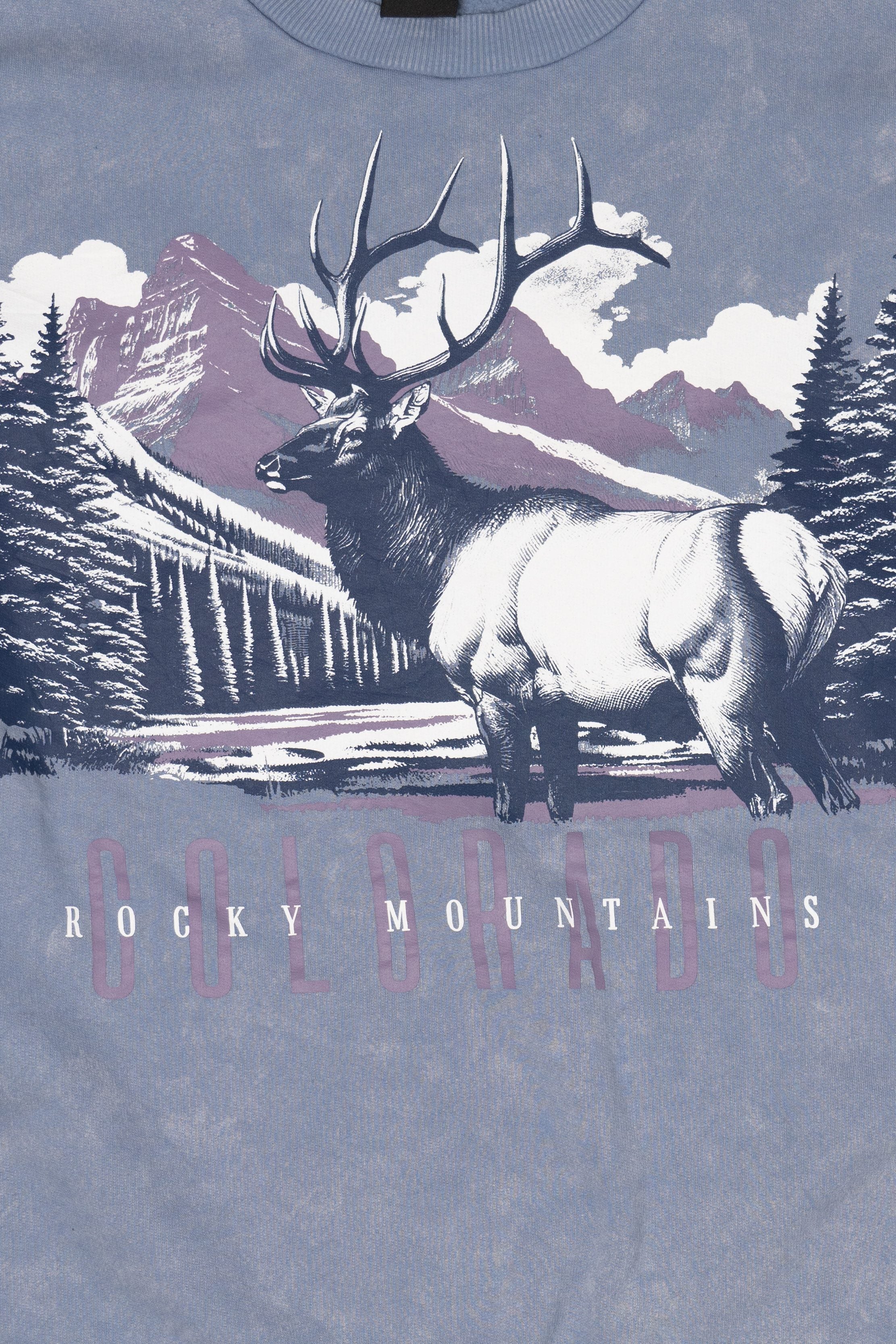 Blue Rocky Mountains Colorado Elk Wrap Around Sweatshirt