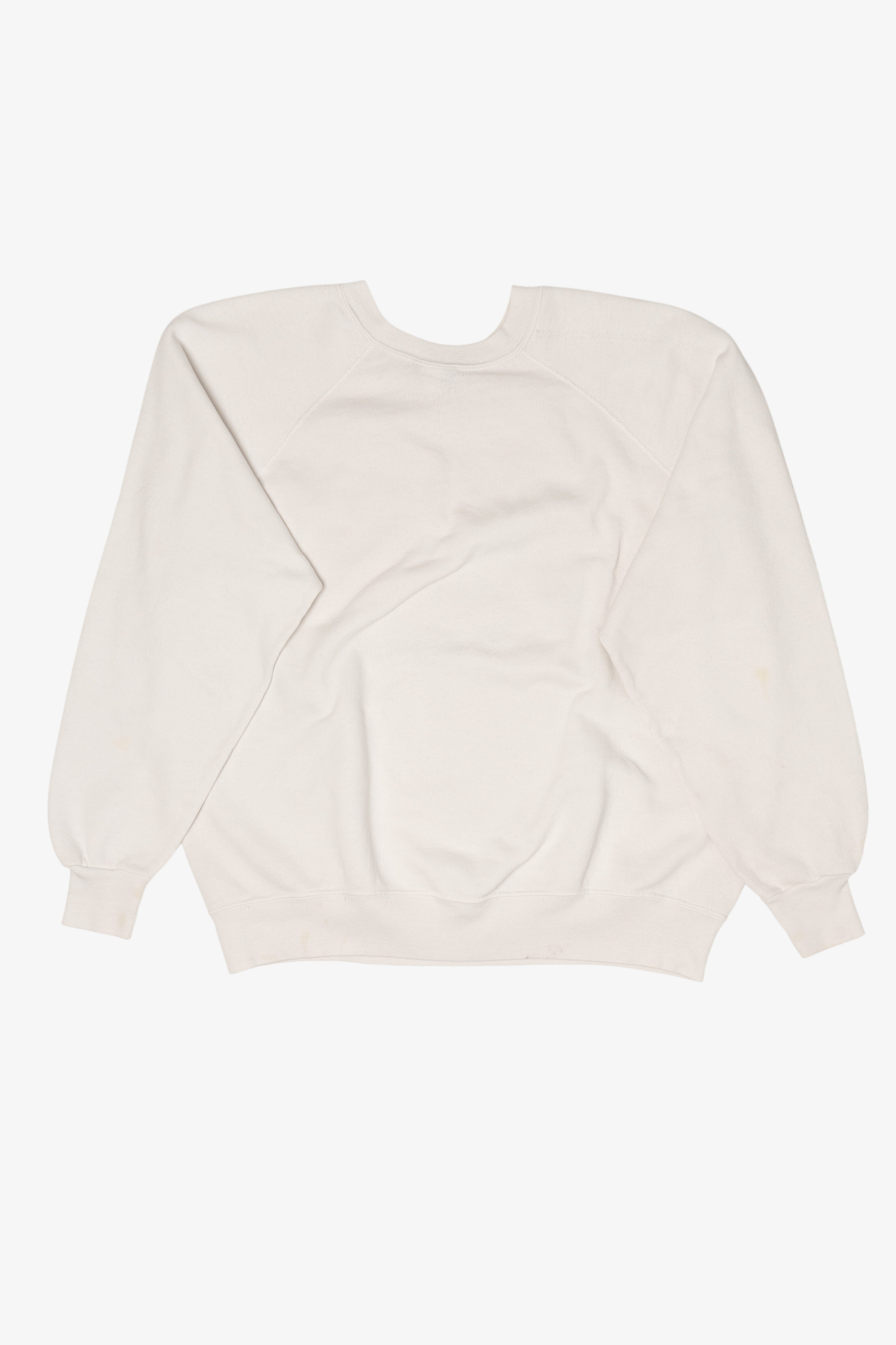 Vintage White "New York, Paris, Rome, Brawley" Tultex Raglan Sweatshirt (1990s)