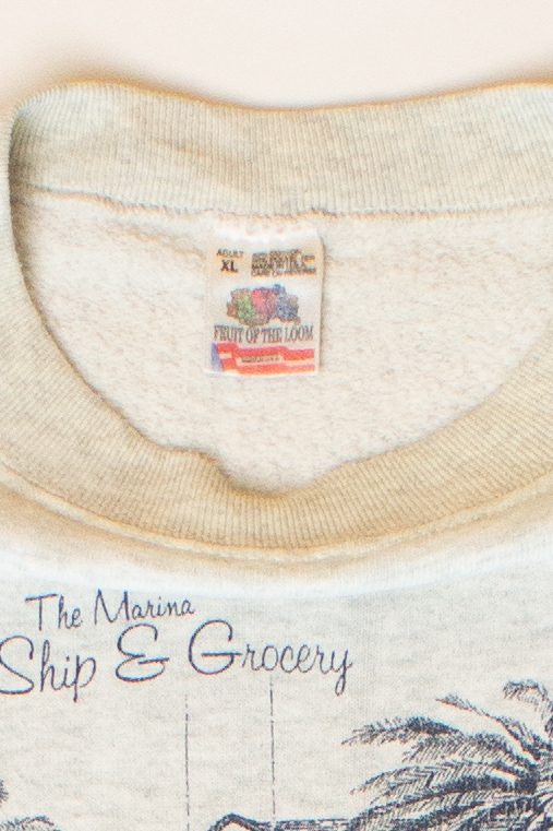 Vintage Marina Ship & Grocery Sweatshirt (1990s)